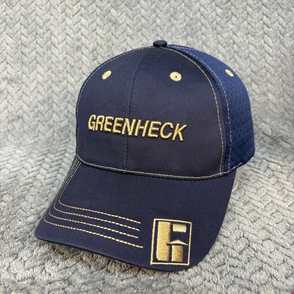 Greenheck Fan Corp Navy Blue Gold Embroidered Mesh Baseball Hat Towsleys
